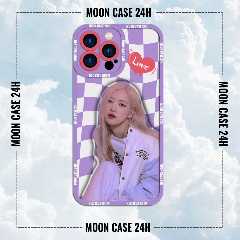 Ốp lưng iphone cạnh vuông Moon Case Rosé Blackpink Kpop 7/7plus/8/8plus/x/xs/11/12/13/14pro/max/plus/promax