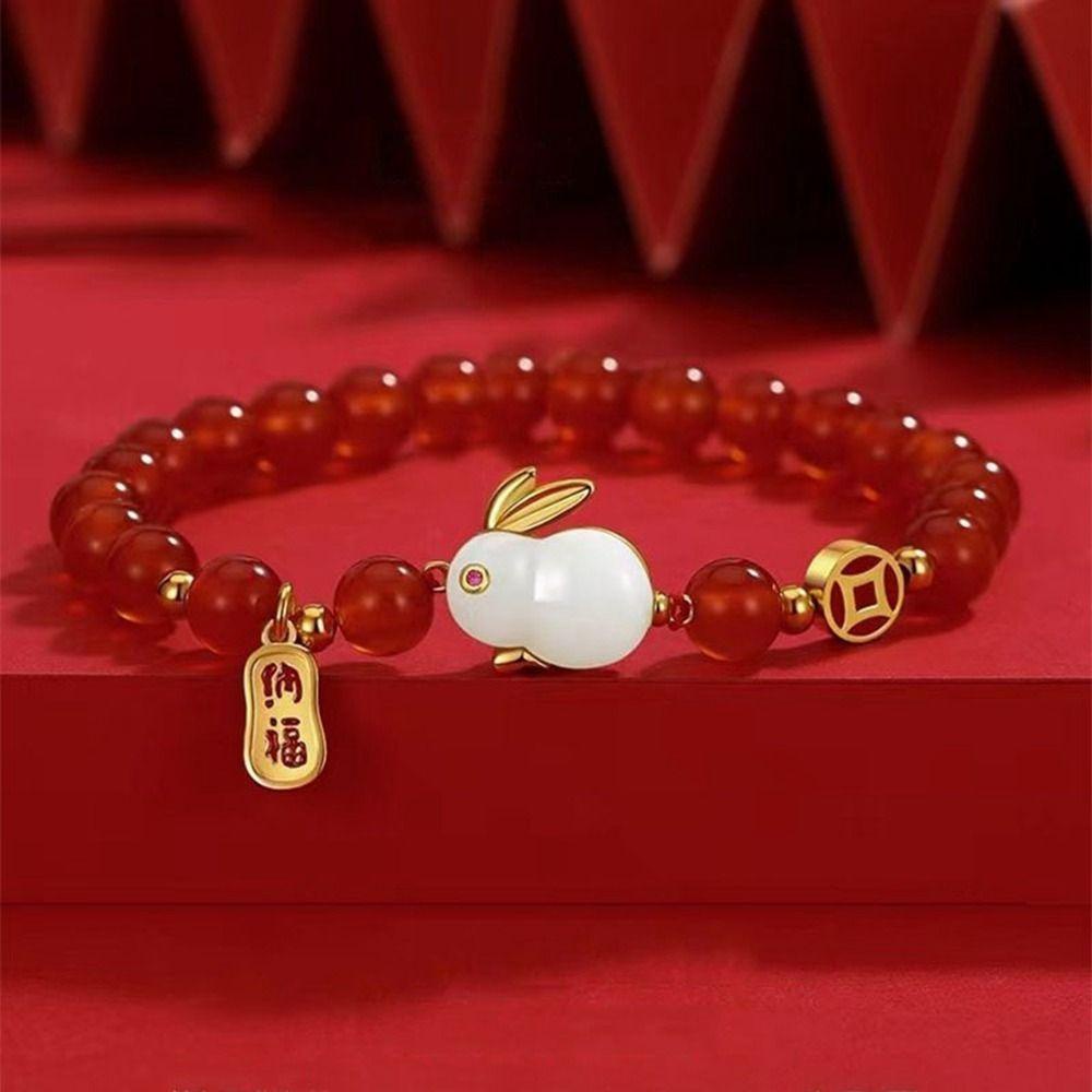 Vòng Đeo Tay Thỏ May Mắn Phong Cách Trung Hoa Cổ Điển