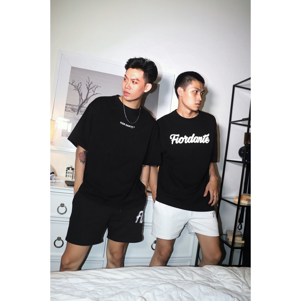 Áo thun Nam Local Brand Unisex FIOR EMBOSS T form rộng FIOR DANTÉ Màu Đen 100% Vải Cotton Thoáng Mát