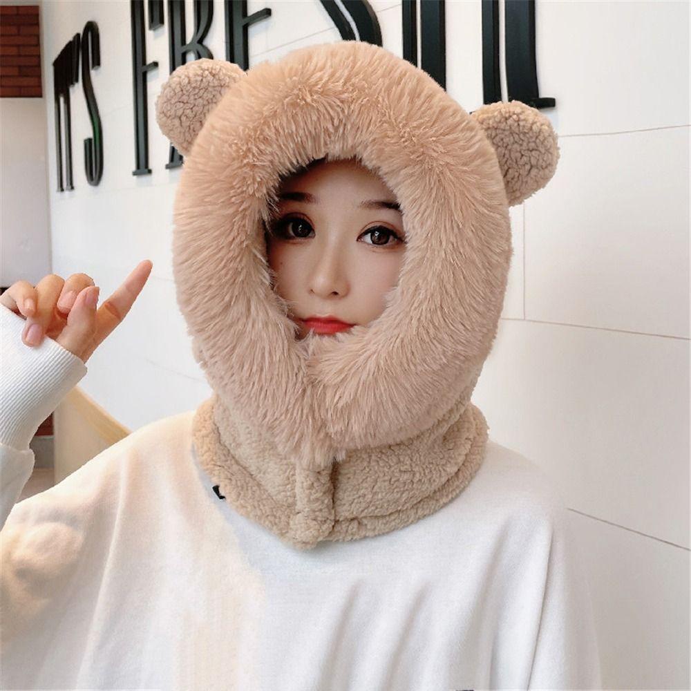 Mũ Beanie Tai Gấu Chống Gió Mùa Đông