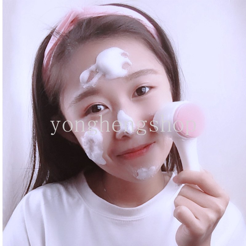 Cọ Rửa Mặt Tẩy Tế Bào Chết Bằng Silicon Mềm Hai Mặt Làm Sạch Sâu