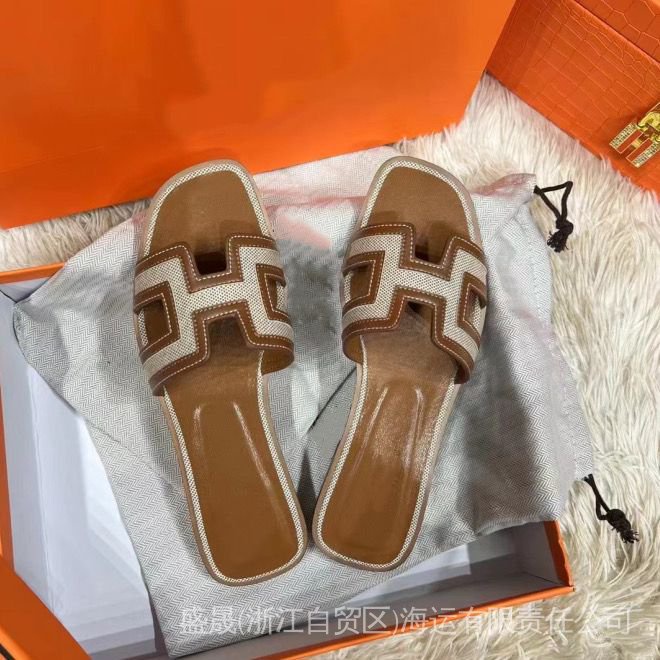 Dép Sandal Da Thật HERMES 1: 1 Cho Nữ