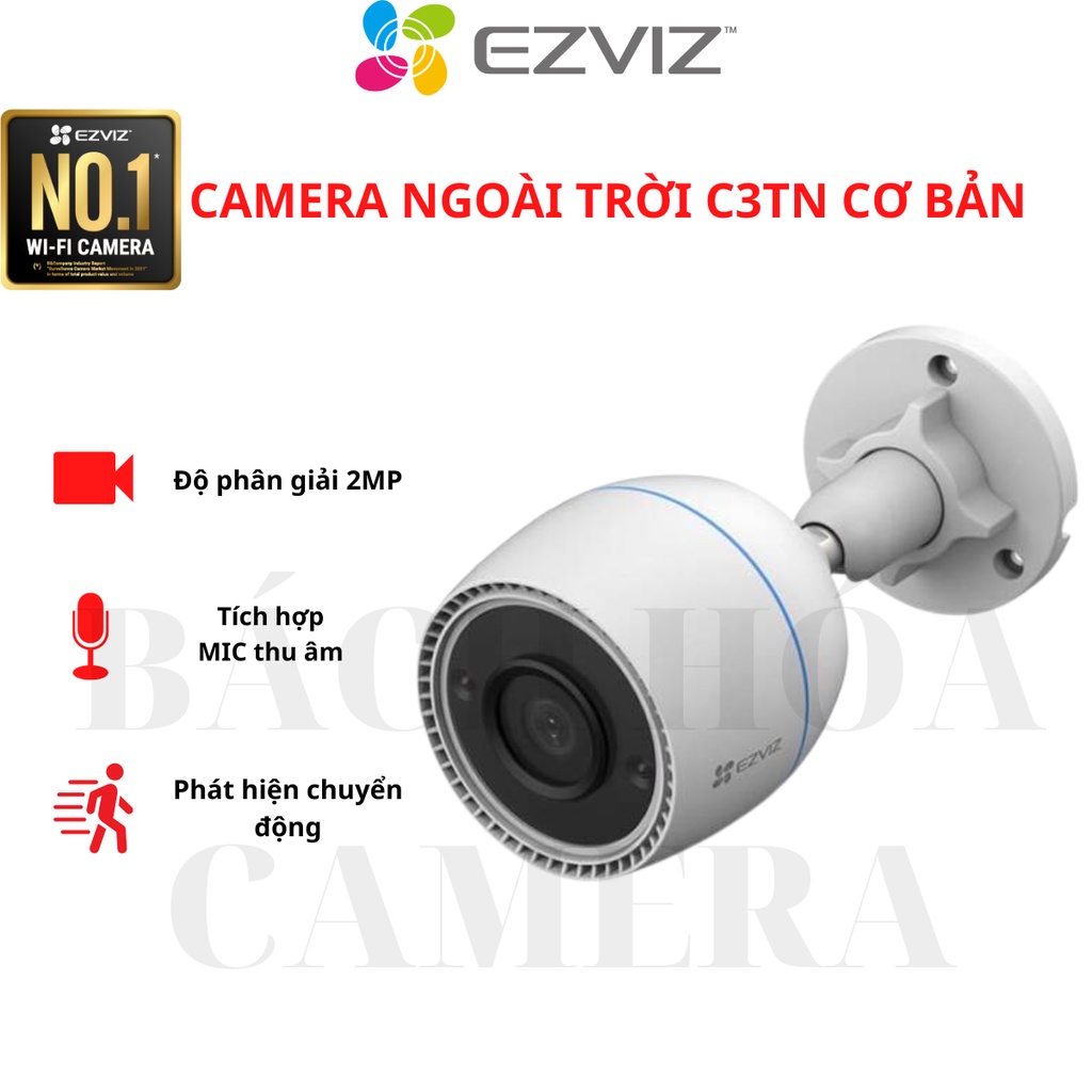 Camera Wifi ngoài trời EZVIZ C3TN/H3C độ phân giải 3MP/2MP chính hãng, bảo hảnh 24 tháng