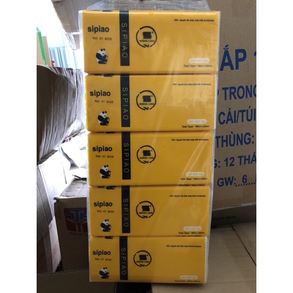 Khăn giấy rút Gấu Trúc Hoàng Long 260 tờ/2 lớp kích thước 198*200mm, Đảm bảo chất lượng