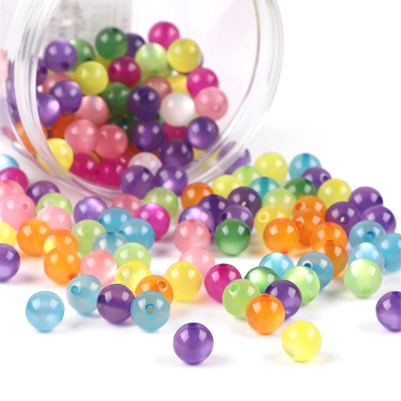 Túi Hạt Nhựa Mắt Mèo Giả 6 / 8 / 10mm Làm Đồ Trang Sức Thủ Công