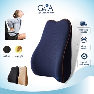 [CAO CẤP]Gối tựa lưng ghế văn phòng ghế ô tô bằng cao su non cao cấp có viền và đai cài