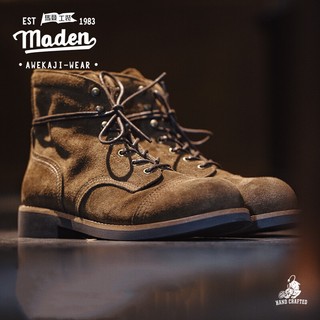 Giày bốt MADEN 8111 Martin da lộn phối thép cứng kiểu retro Mỹ thời trang mùa đông 2022 cho nam