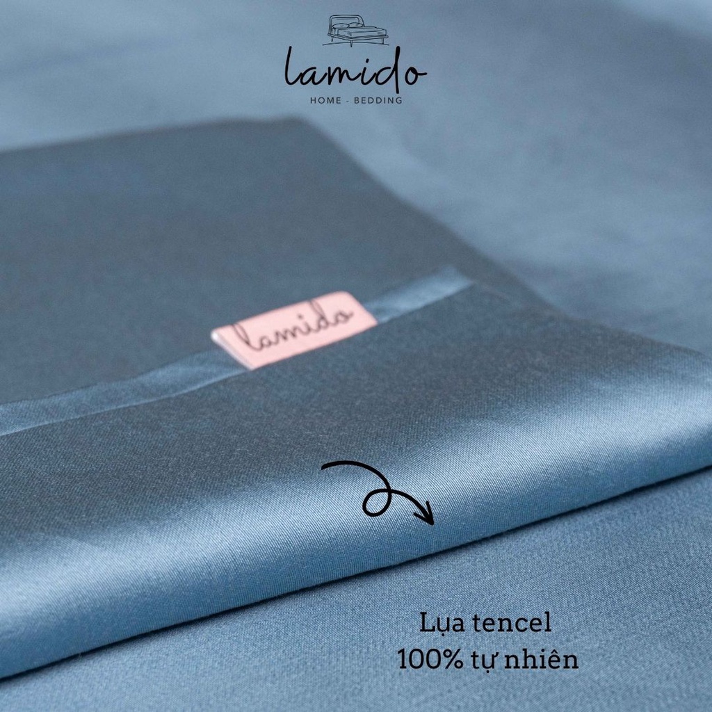 Ga giường/drap lụa tencel LAMIDO 100% tự nhiên màu trơn đủ size 1m, 1m2, 1m4, 1m6, 1m8, 2m, 2m2