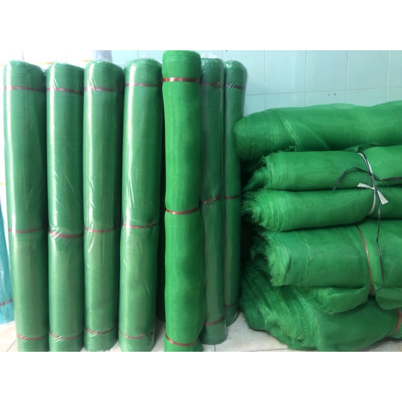 Cuộn 20 mét lưới mùng xanh lá lỗ 1 li. Chắn côn trùng, trồng rau, phơi thóc lúa cafe, nuôi cá,...