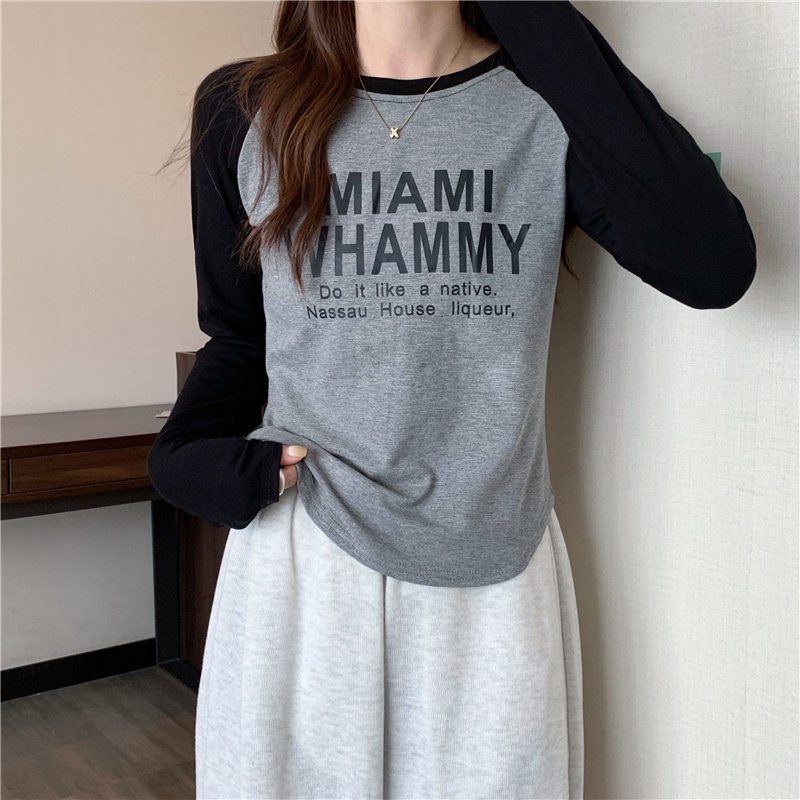 IELGY Áo Thun Tay Dài In Hình joker Phong Cách Hàn Quốc Cho Nữ