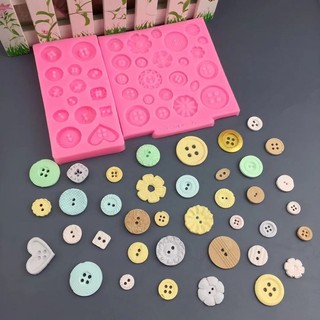 Silicone Khuôn Silicon Làm Bánh Kẹo Hình Nút Áo