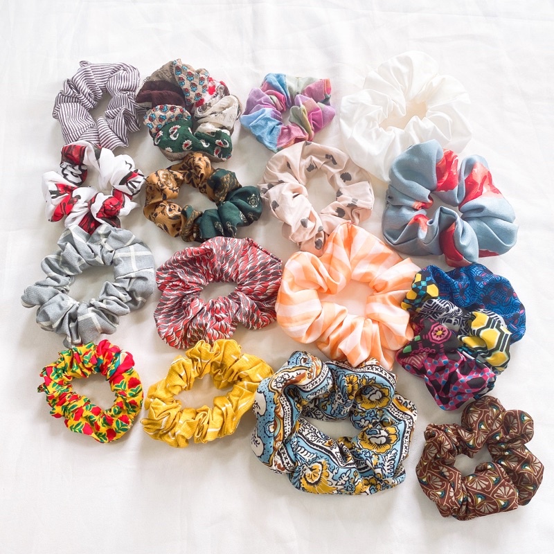 Dây buộc tóc vải - scrunchies vải nhiều màu