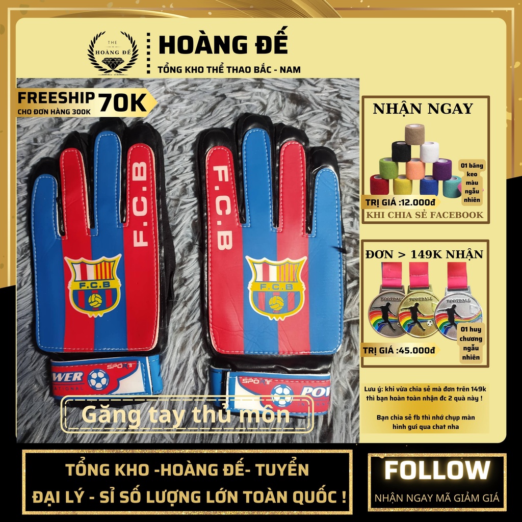 Găng tay thủ môn đá bắt bóng không xương giá rẻ siêu dính giá rẻ ,bao găng tay thủ môn không xương - Hoàng Đế 22