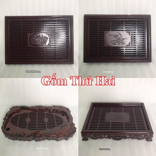 Khay đựng bộ ấm chén Bát Tràng chất liệu nhựa