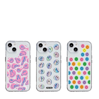 Ốp lưng điện thoại IPhone ITS.TUL mẫu Mặt cười hồng - Mặt cười Hologram - Mặt cười nhiều màu