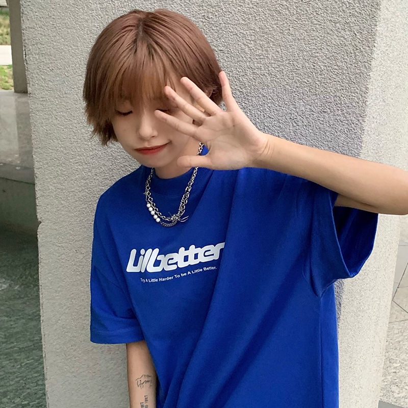 NRVP Áo Thun Unisex Mùa Hè Dáng Suông Tay Cộc Phong Cách Hàn Quốc Cho Nam Nữ