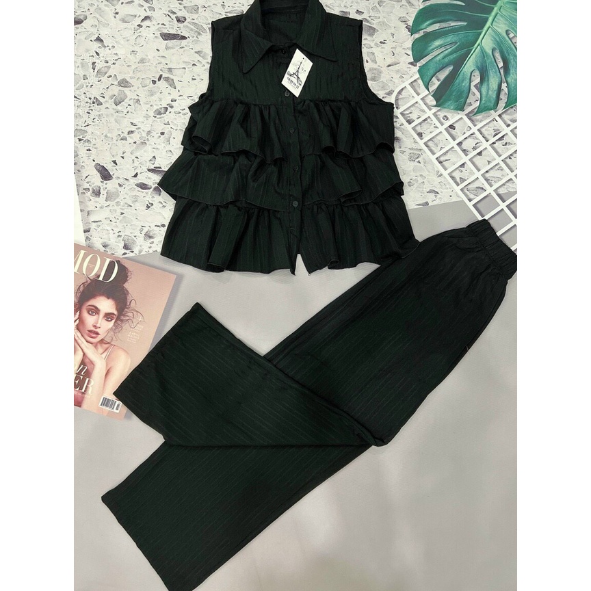 (FreeShip 2022) Sét đồ bộ nữ,bộ xốp tầng quần ống suông có túi,có nhìu màu dễ mặc,hàng chuẩn shop diện lên xinh xĩu