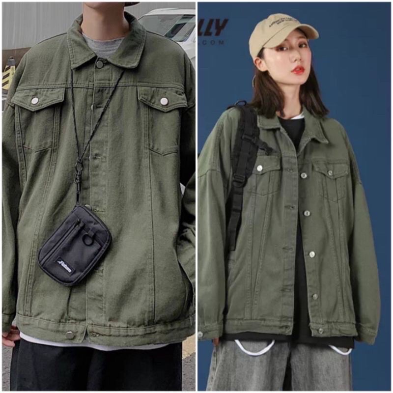 Áo khoác kaki nữ màu xanh rêu cao cấp sumisu shop