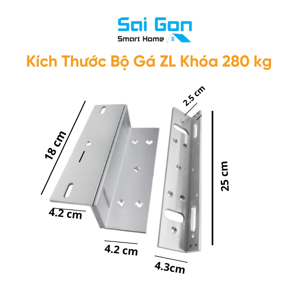 Bộ Gá ZL, Bát ZL Cho Khóa Điện Từ, Khóa Từ, Khóa Nam Châm 12V Lực Hút 280kg