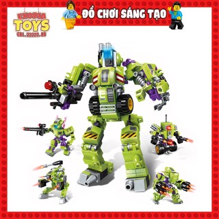 Xếp hình 4 in 1 robot đặc nhiệm : super armored police - đồ chơi lắp ghép sáng tạo - enlighten 1802