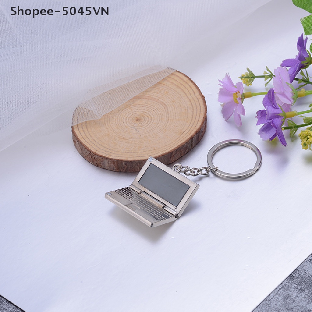 Móc Khóa Hình Notebook / Máy Tính Bằng Kim Loại Sáng Tạo