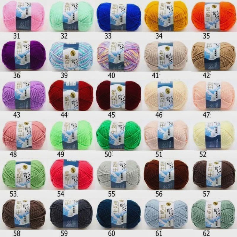 MILK COTTON BÒ 50G MÀU 01-50