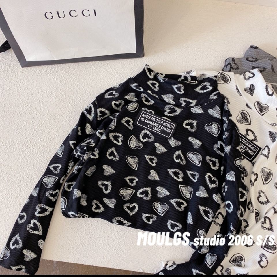 Áo Thun Cổ Lọ Thiết Kế Mới Thời Trang 2022 Dành Cho Bé Gái