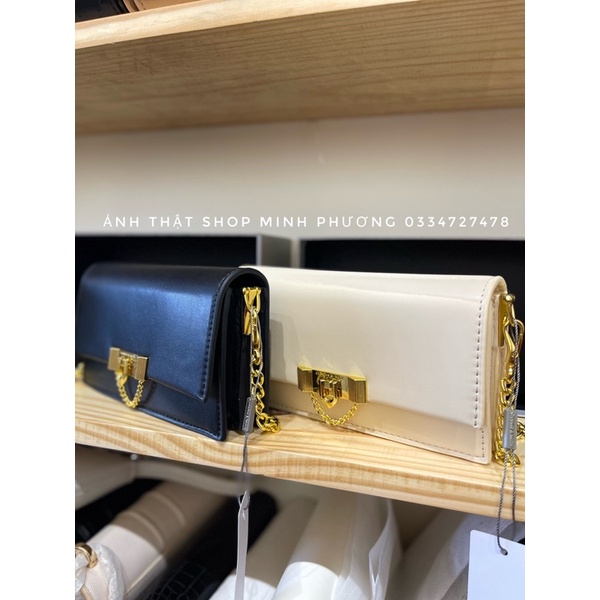 Túi Xê khóa xích da trơn hàng xuất sịn fullbox