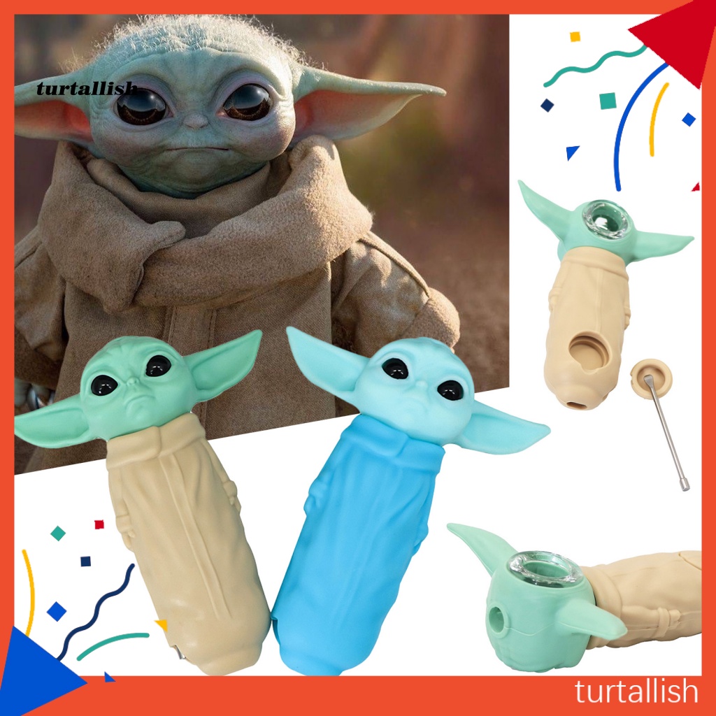 Mô Hình Đồ Chơi Yoda Mandalorian Bằng Silicone Nhỏ Gọn Dùng Làm Quà Tặng Giáng Sinh