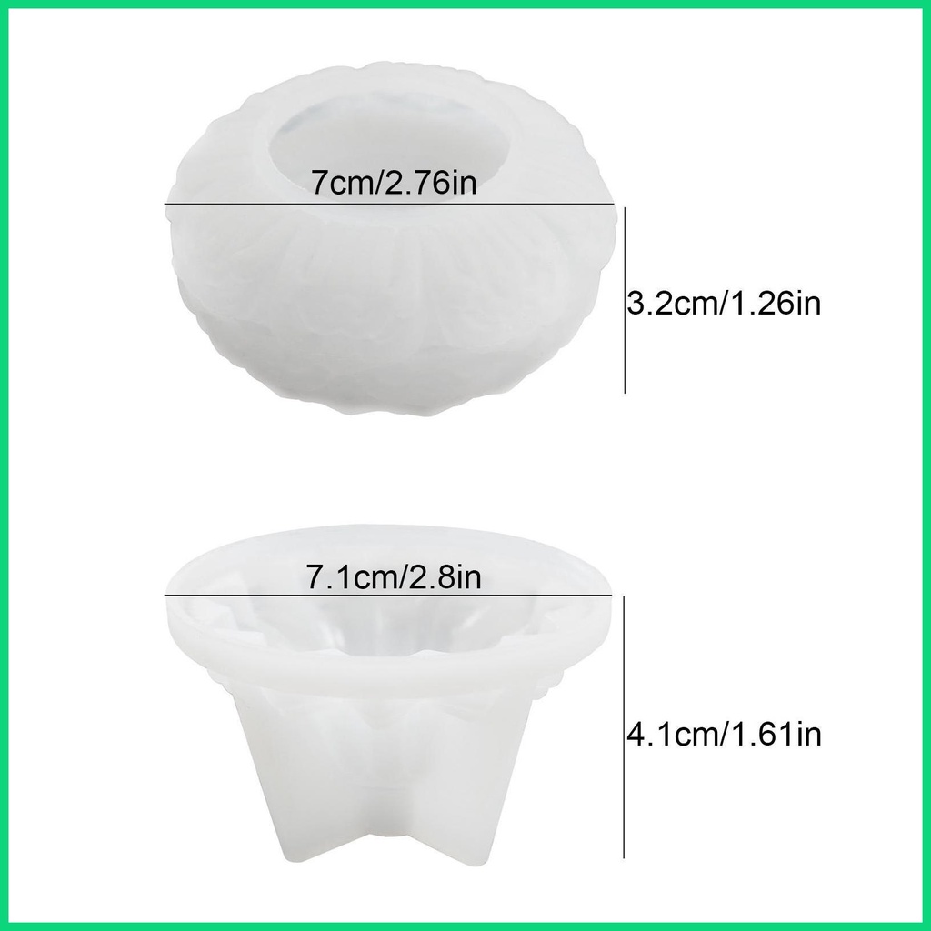 Khuôn Silicone Làm Giá Đỡ Nến Hình Hoa Sen