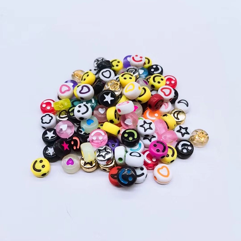 100 Hạt Xâu Chuỗi Nhiều Màu 6mm