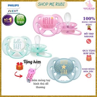 Ti ngậm,ti giả Avent ultra soft siêu mềm chỉnh nha chống vẩu cho bé