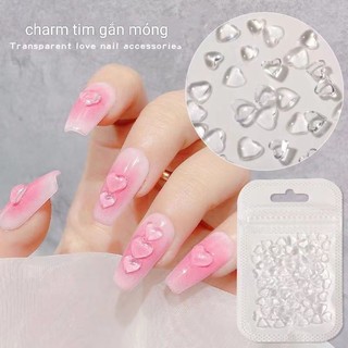 Charm tim trong nail gắn móng túi 10 charm