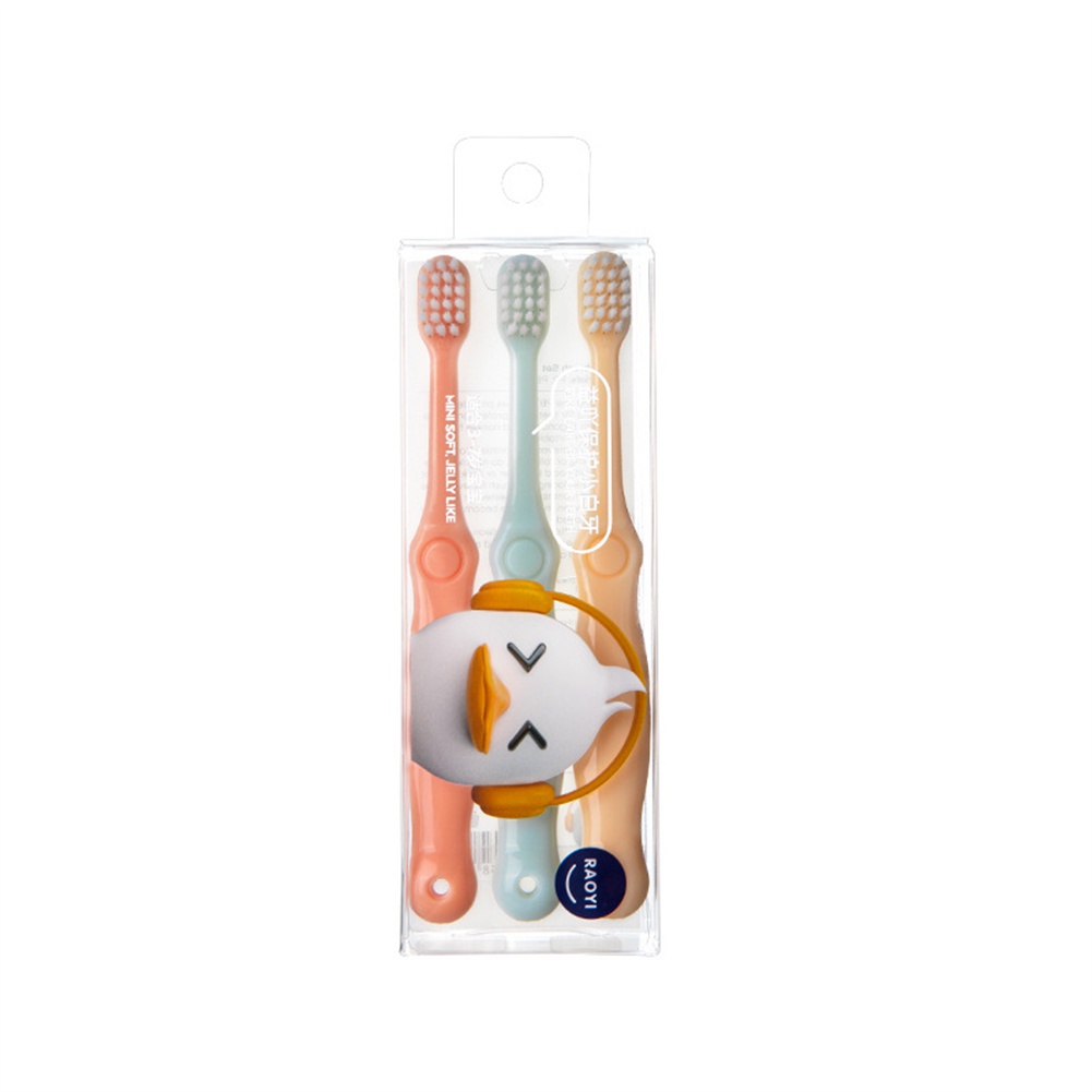 3 Bộ Bàn Chải Đánh Răng Trẻ Em Cho Bé Mới Bắt Đầu Chăm Sóc Răng Miệng Bằng Silicone Hoạt Hình Cho Bé Chăm Sóc Răng Miệng.