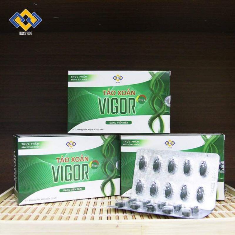 Tảo xoắn vigor 120 viên nang, tảo xoắn cao cấp