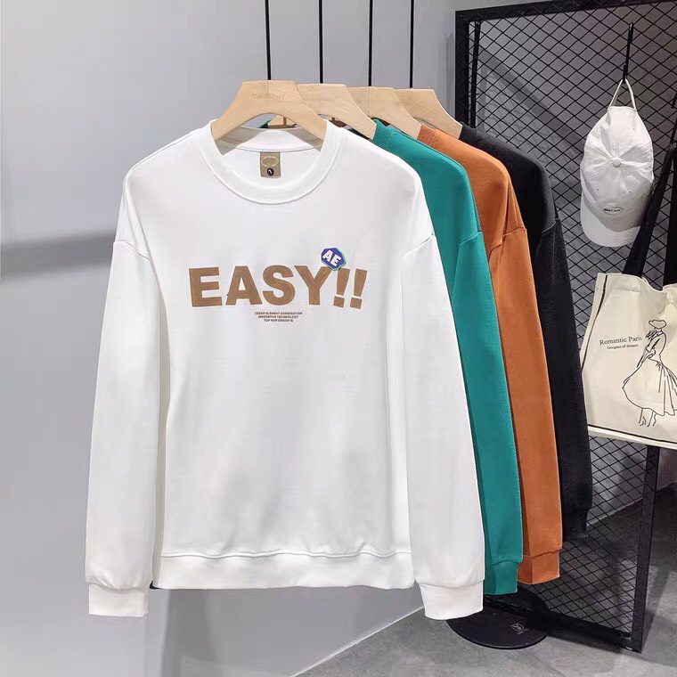 Áo Sweater, Áo nỉ Tay Dài Dáng Rộng Phong Cách Hàn Quốc EASY, Thời Trang Thu Đông Nam Nữ Cực Đẹp