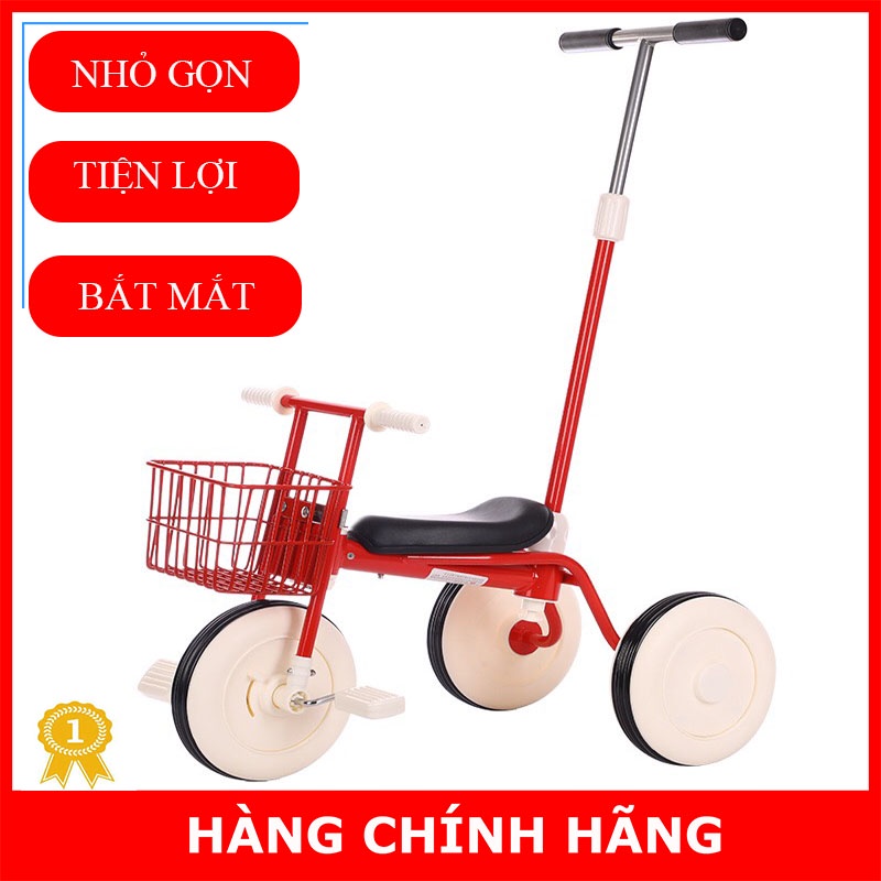 Xe đạp ba bánh cho bé từ 1 đến 3 tuổi, Xe đẩy cho bé Muji cao cấp
