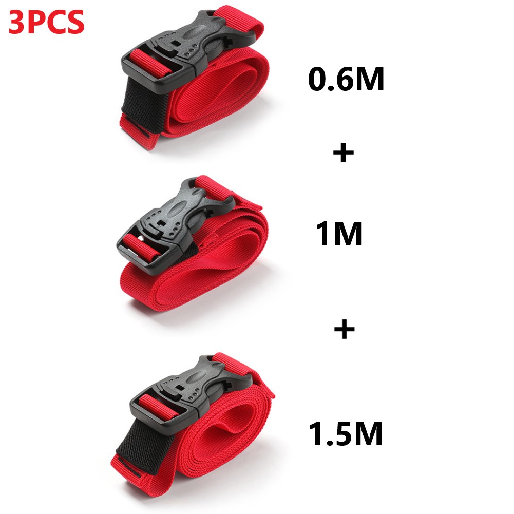 1 Dây Đai Buộc Hành Lý Du Lịch 0.6~1.5M Bằng Nylon Bền Có Khóa Cam