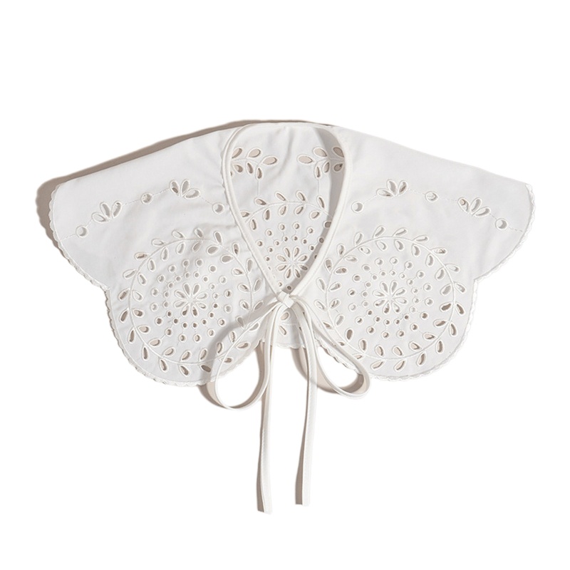 Khăn Choàng Cổ Có Thể Tháo Rời Thêu Họa Tiết Hoa Lá Xinh Xắn Cho Nữ