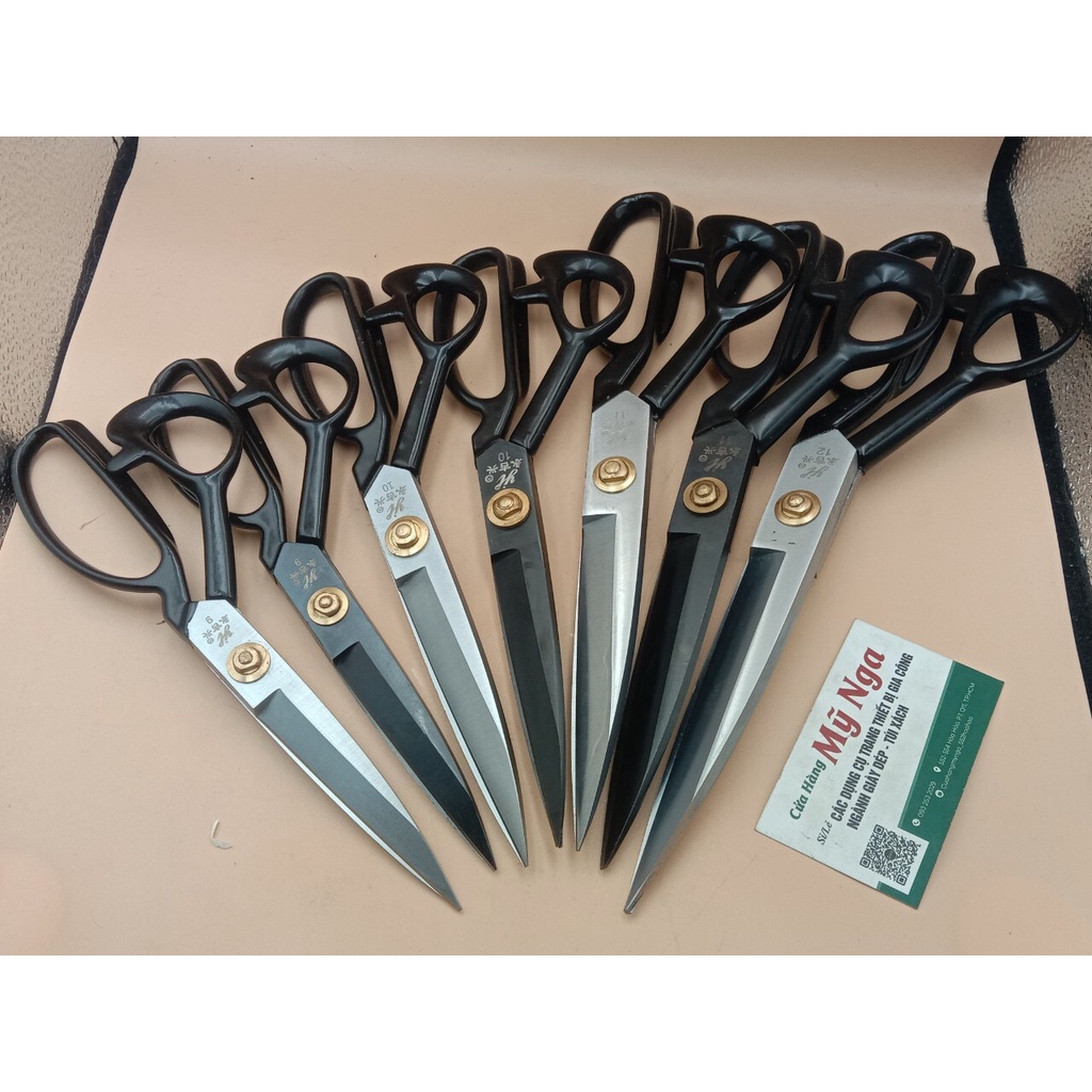 Kéo cắt vải cán nhựa yongli số 8 9 10 11 12 ( lưỡi trắng đen ngẫu nhiên )