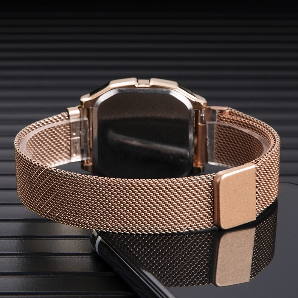 Đồng Hồ Nam, Nữ HÍCH NAM CHÂM Tráng Gương, Mặt Cảm Ứng Dây Sắt Giá Rẻ 2022