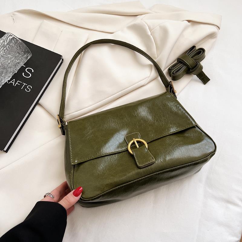 Ielgy Túi Đeo Chéo Bằng Da Mềm Sức Chứa Lớn Phong Cách vintage Cho Nữ