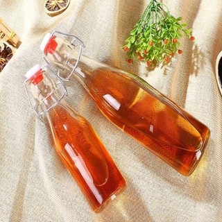 Chai thủy tinh nắp gài gọng sắt 250ml 500ml l1000ml 1100ml