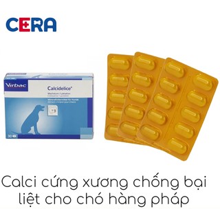 Viên nhai bổ xương , bổ sung canxi - virbac calci delice