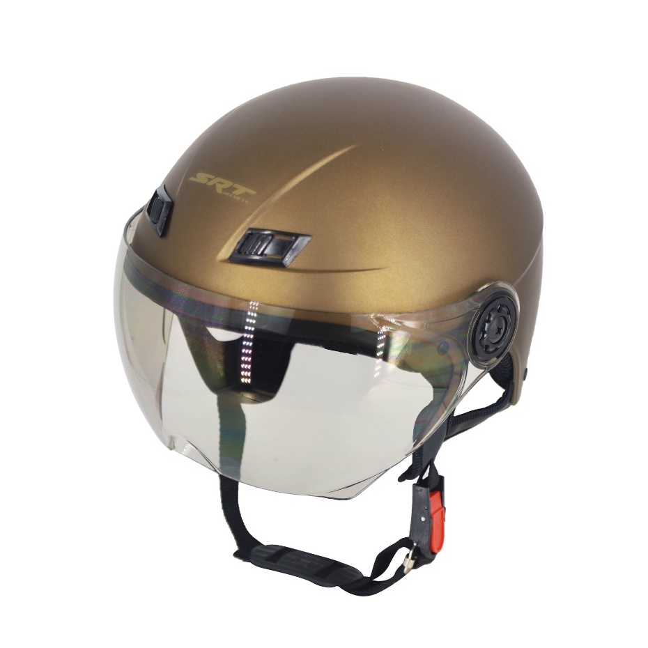 Mũ bảo hiểm 1/2 có kính SRT tem A30 cao cấp - Kính chống tia UV, Chính hãng SRT