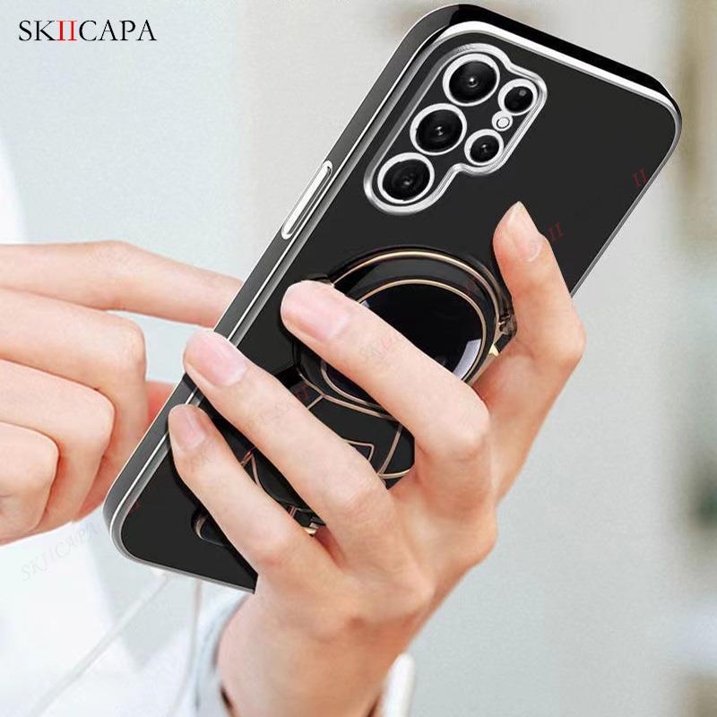 Ốp Điện Thoại Silicon Mềm Mạ Điện Màu Kẹo Hình Phi Hành Gia Hoạt Hình Cho Samsung S23 Ultra S21 S22 + S23 S22 Ultra S21FE