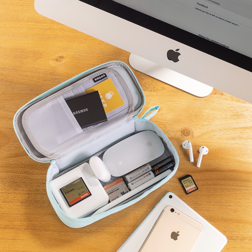 Hộp bút vải đa năng ANGOO - DOUBLE LAYER