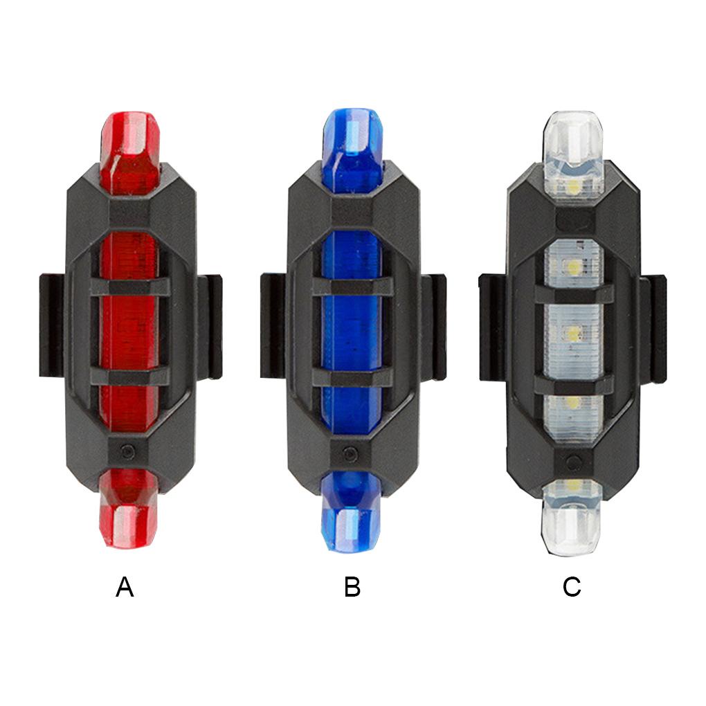 Đèn LED Tín Hiệu Ánh Sáng Trắng / Xanh Dương / Đỏ An Toàn Chống Thấm Nước Gắn Đuôi Xe Đạp Leo Núi