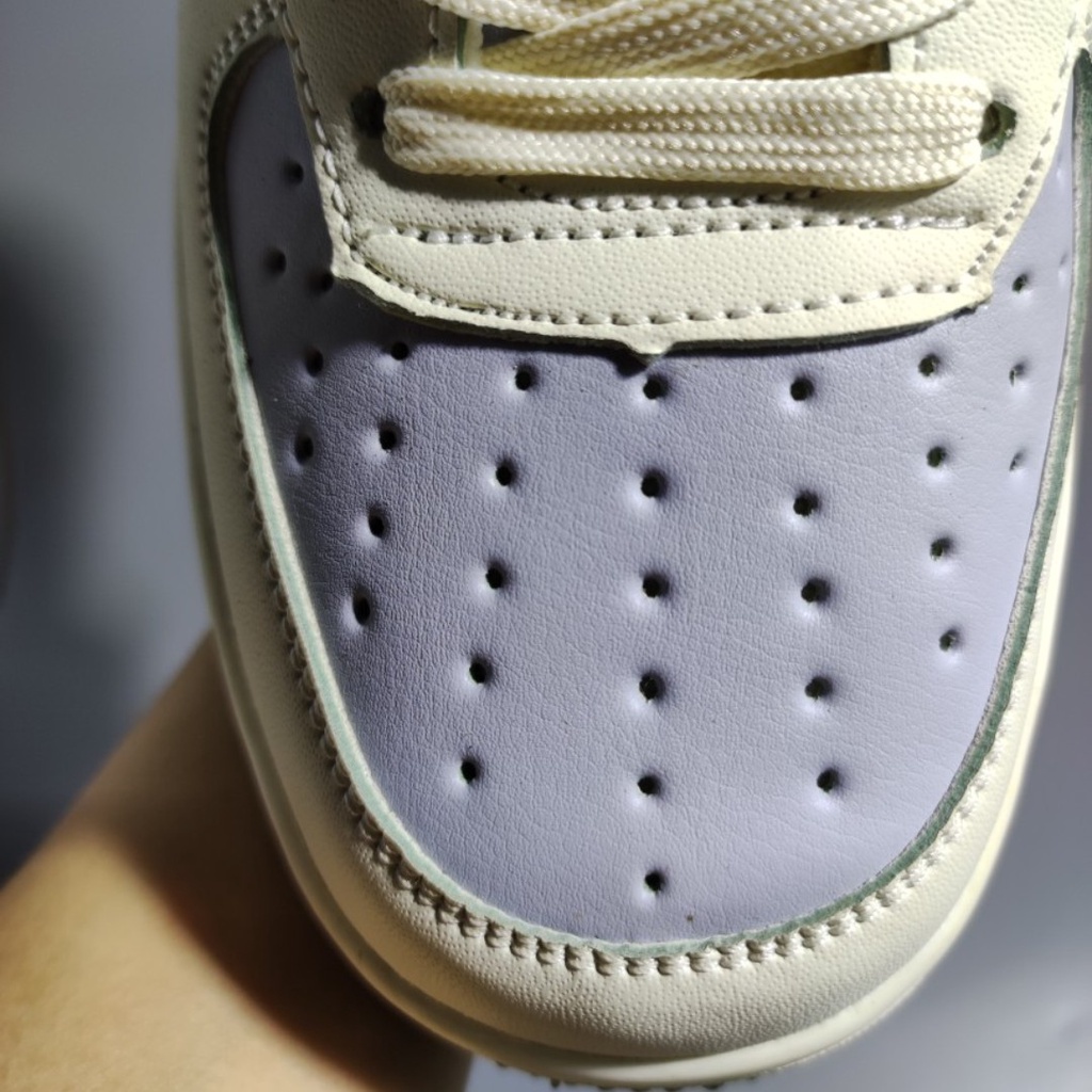 Giày AF1 khoai môn nam nữ - Giày thể thao sneaker AF1 màu trắng sữa tím khoai môn cao cấp Full Box