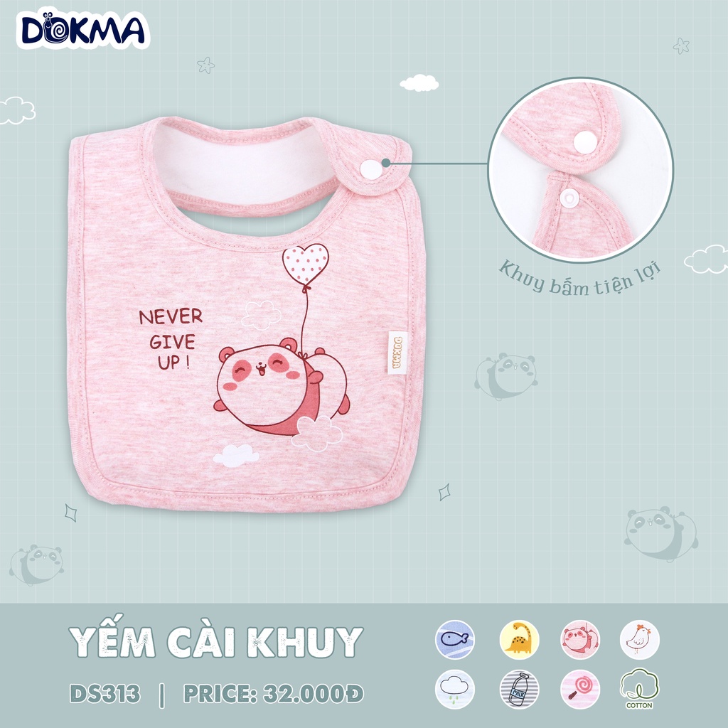 Yếm vuông cài khuy Dokma DS313